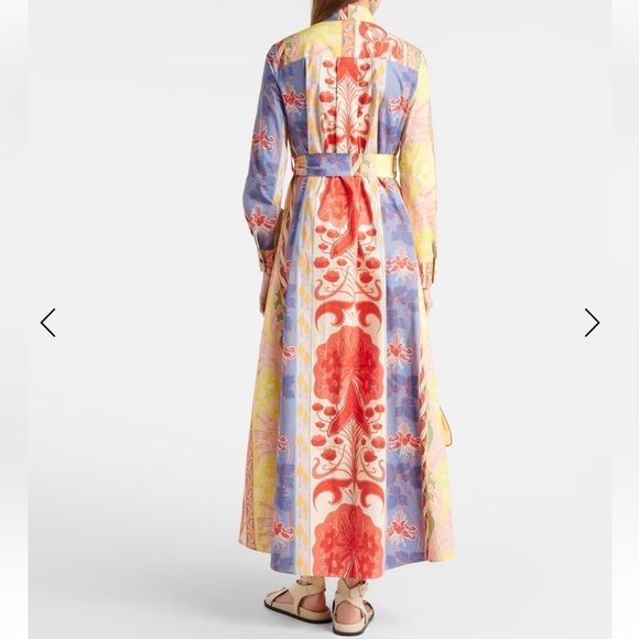 ETRO NWT Belted Printed Cotton-Blend Poplin Shirt Maxi Dress SZ 46IT/10US - Picture 5 of 16